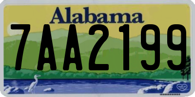 AL license plate 7AA2199
