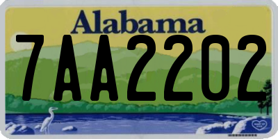 AL license plate 7AA2202