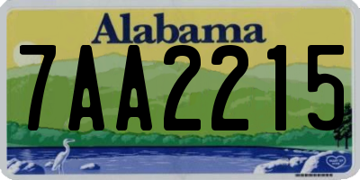 AL license plate 7AA2215