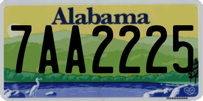 AL license plate 7AA2225