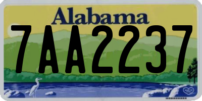 AL license plate 7AA2237