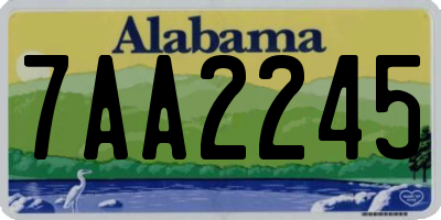 AL license plate 7AA2245
