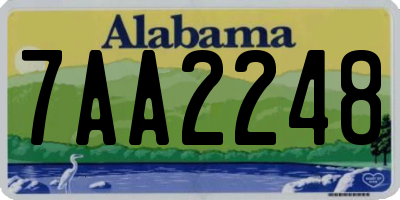 AL license plate 7AA2248