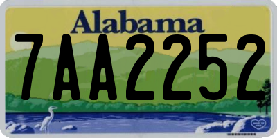 AL license plate 7AA2252