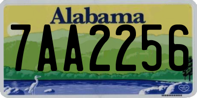 AL license plate 7AA2256