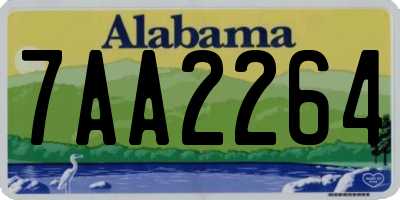 AL license plate 7AA2264