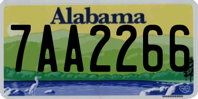 AL license plate 7AA2266