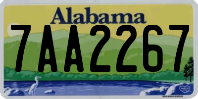 AL license plate 7AA2267