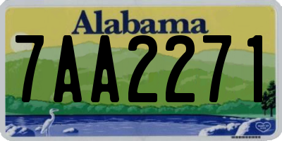 AL license plate 7AA2271