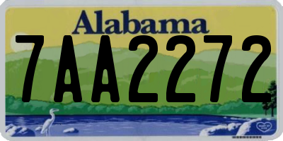 AL license plate 7AA2272