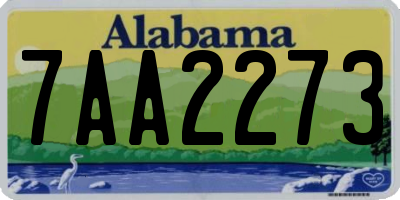 AL license plate 7AA2273