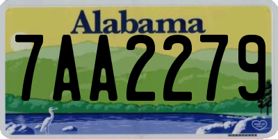 AL license plate 7AA2279