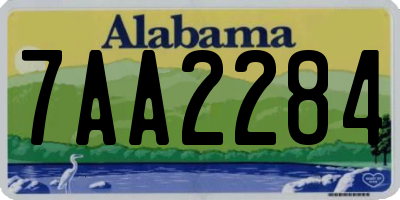 AL license plate 7AA2284