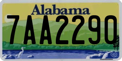 AL license plate 7AA2290