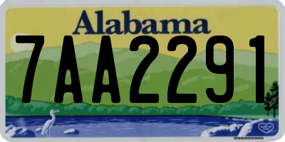 AL license plate 7AA2291