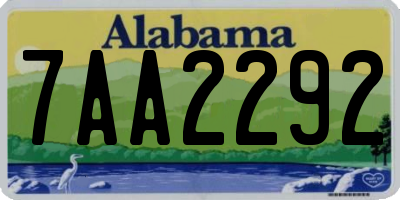 AL license plate 7AA2292