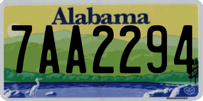 AL license plate 7AA2294