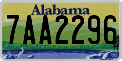 AL license plate 7AA2296
