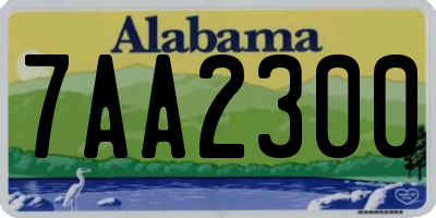 AL license plate 7AA2300