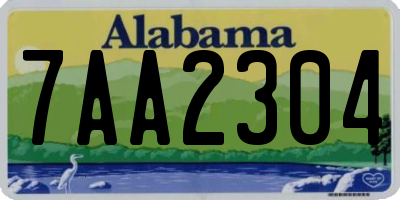 AL license plate 7AA2304