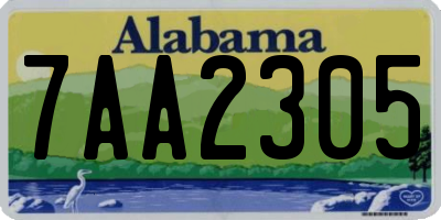 AL license plate 7AA2305
