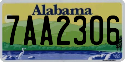 AL license plate 7AA2306