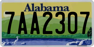 AL license plate 7AA2307