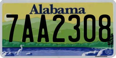 AL license plate 7AA2308