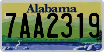 AL license plate 7AA2319