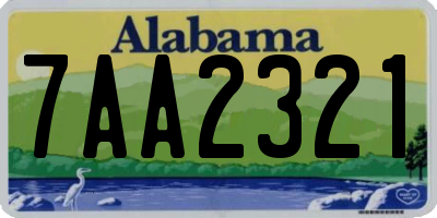 AL license plate 7AA2321