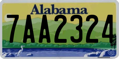 AL license plate 7AA2324
