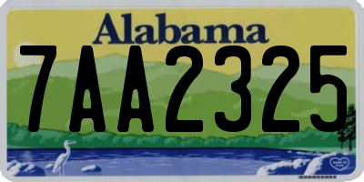 AL license plate 7AA2325