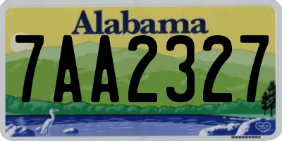 AL license plate 7AA2327