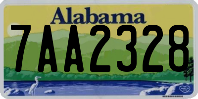 AL license plate 7AA2328