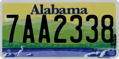 AL license plate 7AA2338