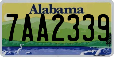 AL license plate 7AA2339