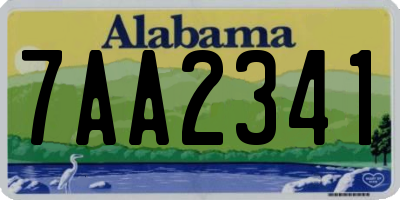 AL license plate 7AA2341