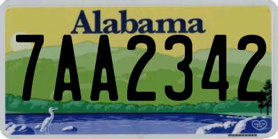 AL license plate 7AA2342