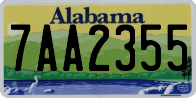 AL license plate 7AA2355