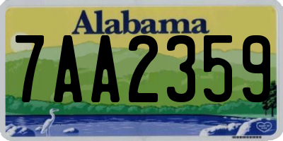 AL license plate 7AA2359