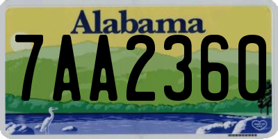AL license plate 7AA2360