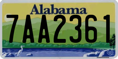 AL license plate 7AA2361