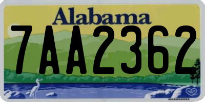 AL license plate 7AA2362