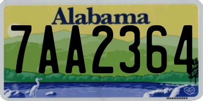 AL license plate 7AA2364