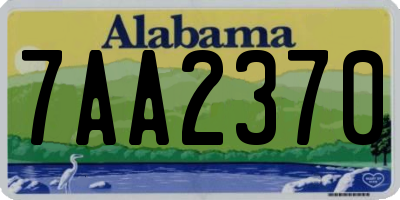 AL license plate 7AA2370
