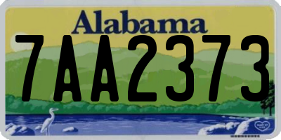 AL license plate 7AA2373