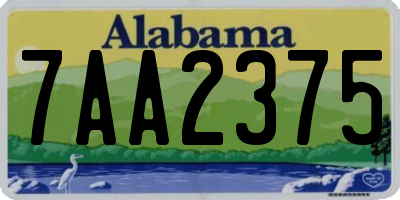 AL license plate 7AA2375