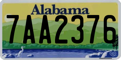 AL license plate 7AA2376