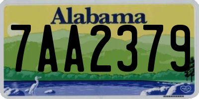 AL license plate 7AA2379