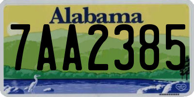 AL license plate 7AA2385